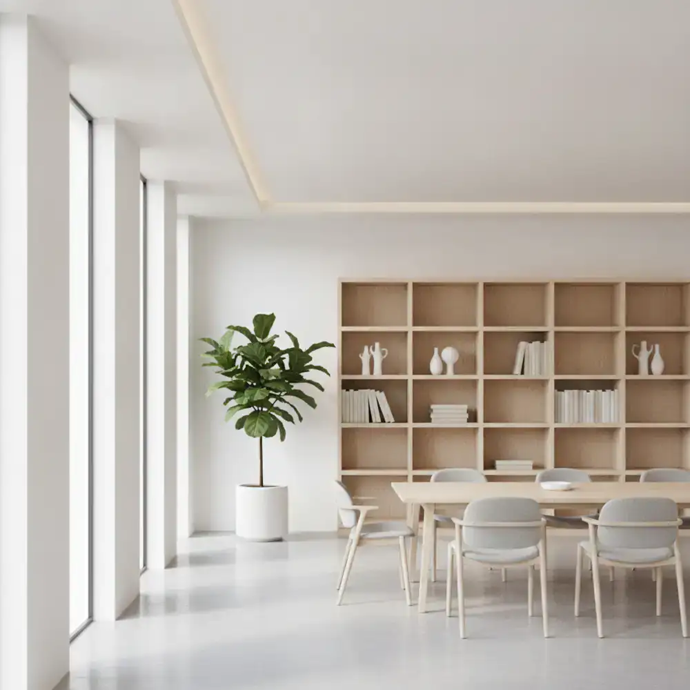 Clean interior space background