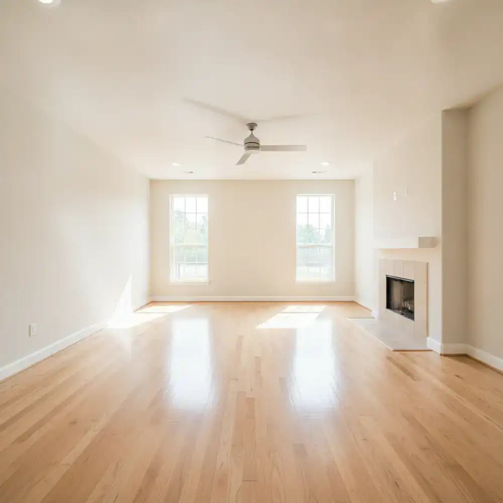 Freshly cleaned empty living room ready for move in