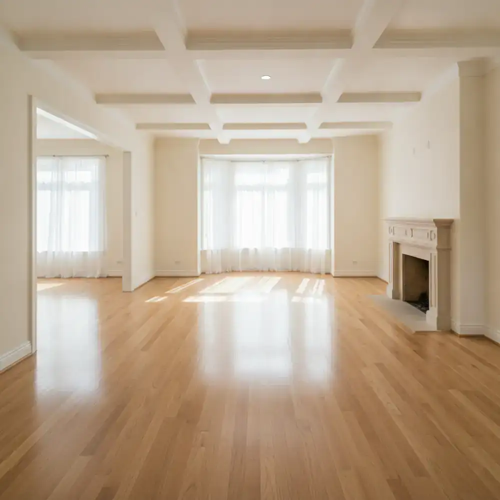 Spotless empty apartment after move-out cleaning